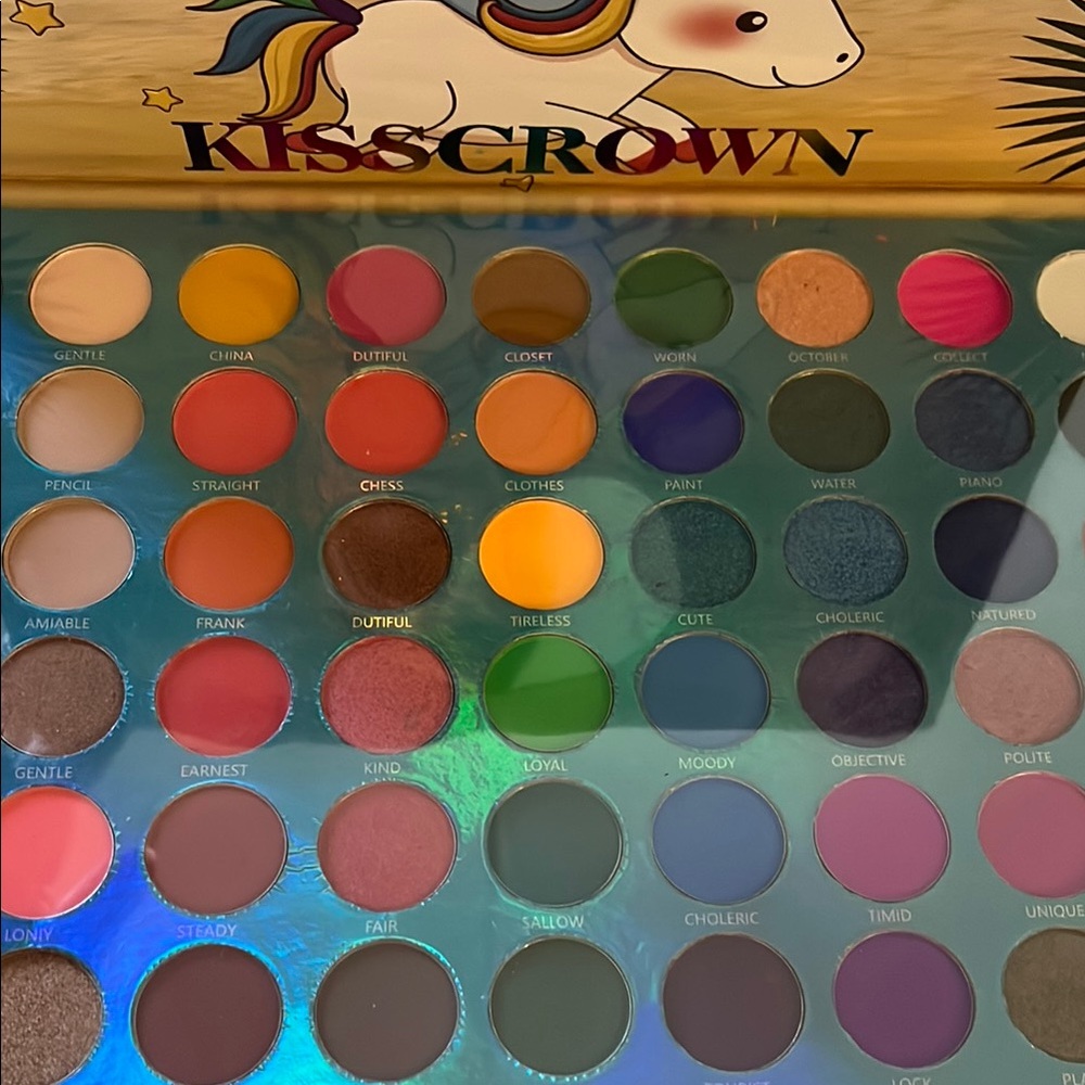 Crown Pink and Blue Eyeshadow Palette Vibrant Makeup - Picture 4 of 6
